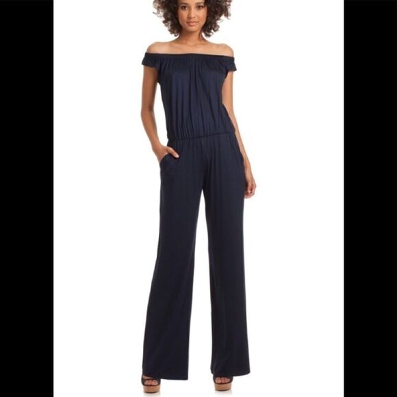 Trina Turk navy jersey knit jumpsuit. NWOT - Picture 2 of 5